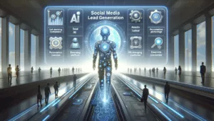 Visualisation des tendances émergentes en matière de génération de leads par les médias sociaux, y compris l'IA et la personnalisation.