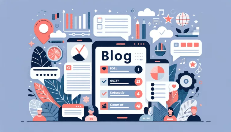 Conception d'un blog avec des éléments interactifs tels que des sondages, des questionnaires et des commentaires pour favoriser l'engagement des utilisateurs.