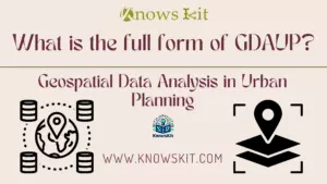 GDAUP: Geospatial Data Analysis in Urban Planning
