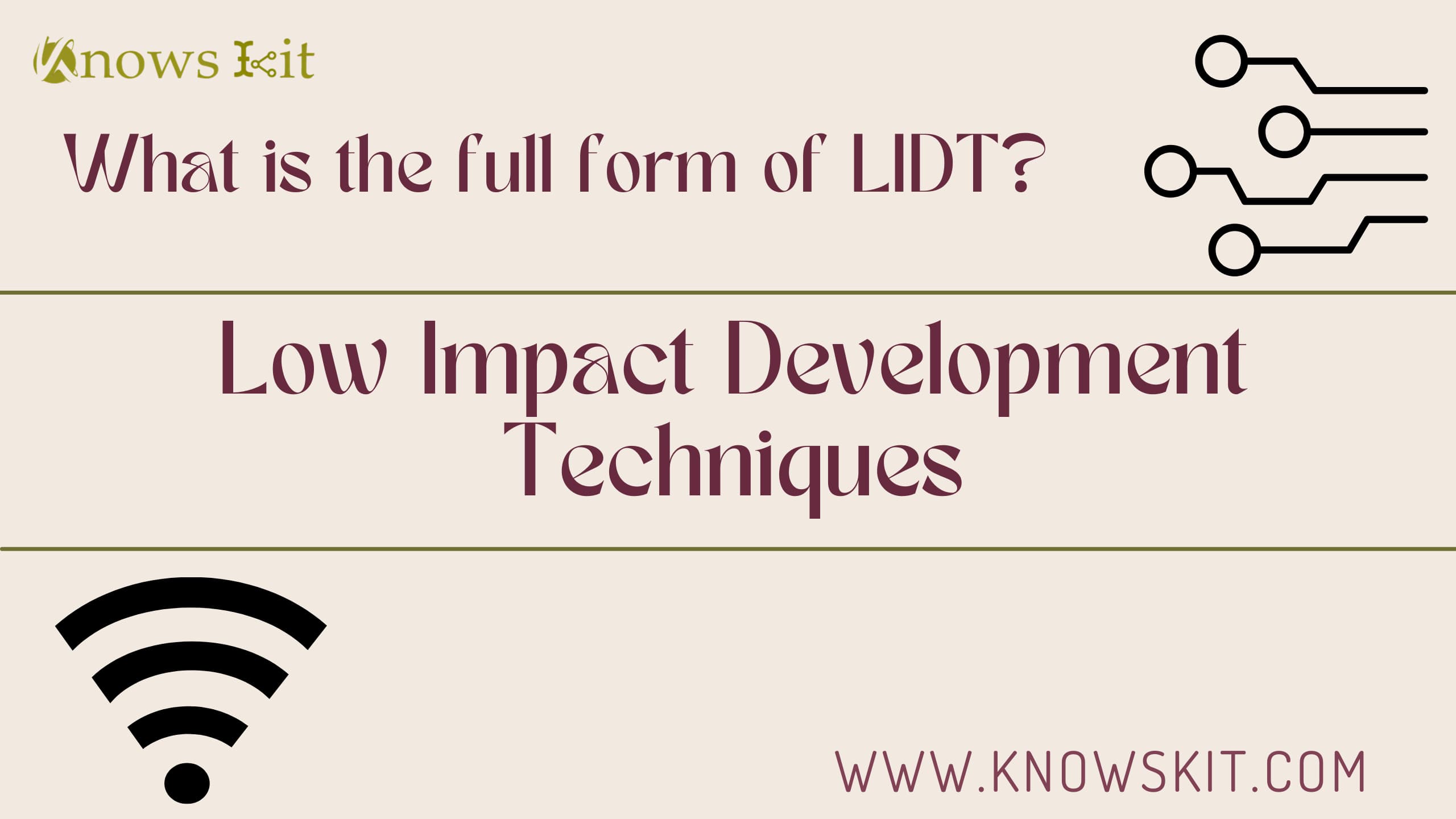 LIDT : Low Impact Development Techniques (techniques de développement à faible impact)