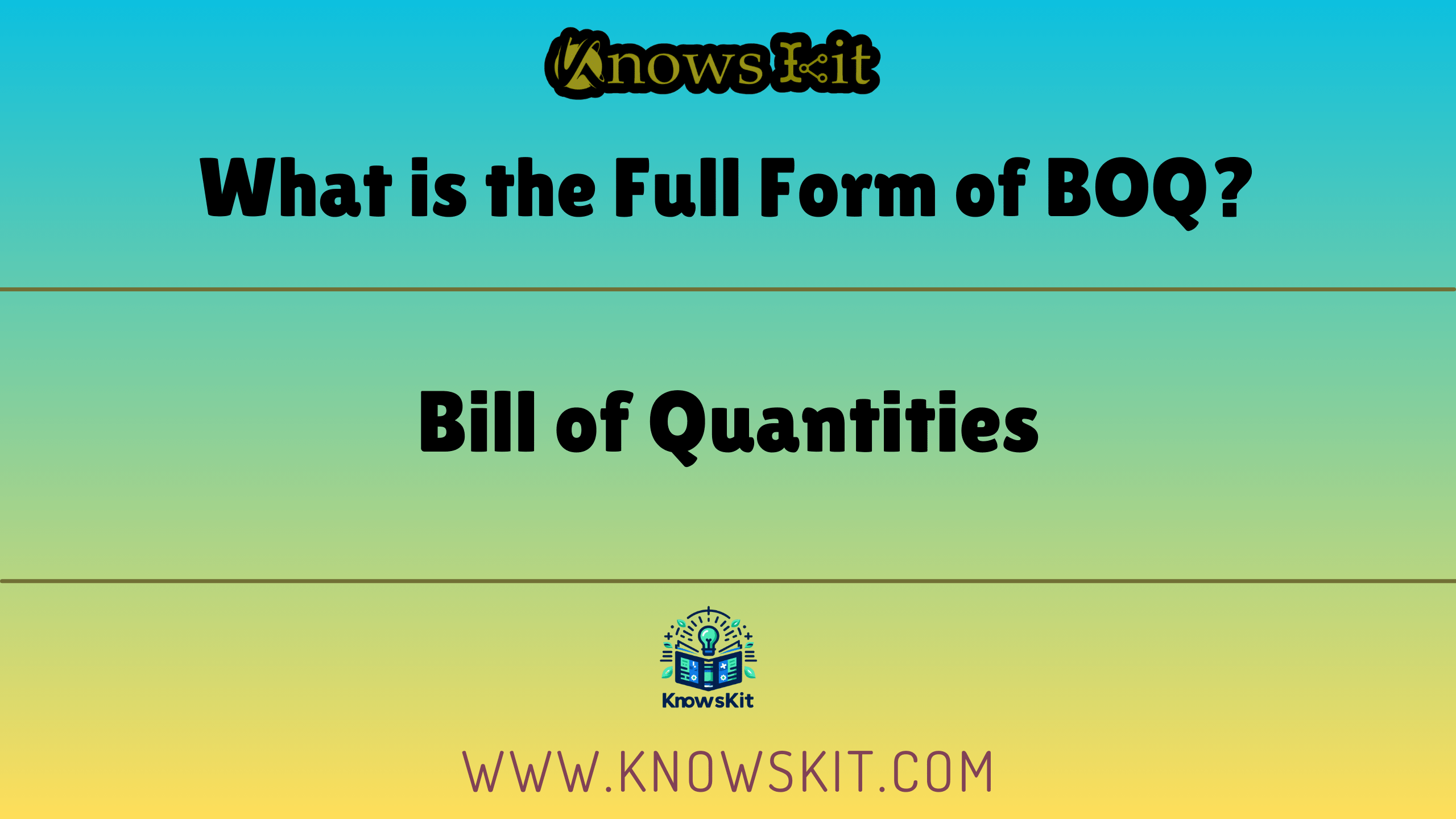 BOQ 的全称是什么？
