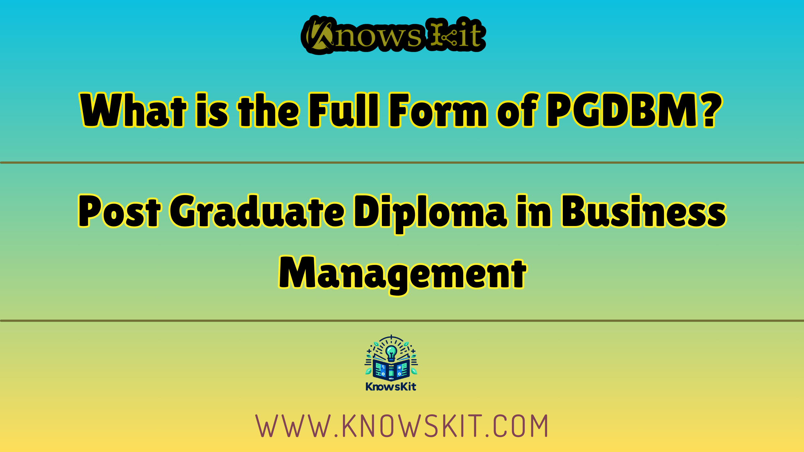 PGDBM 的全称是什么？