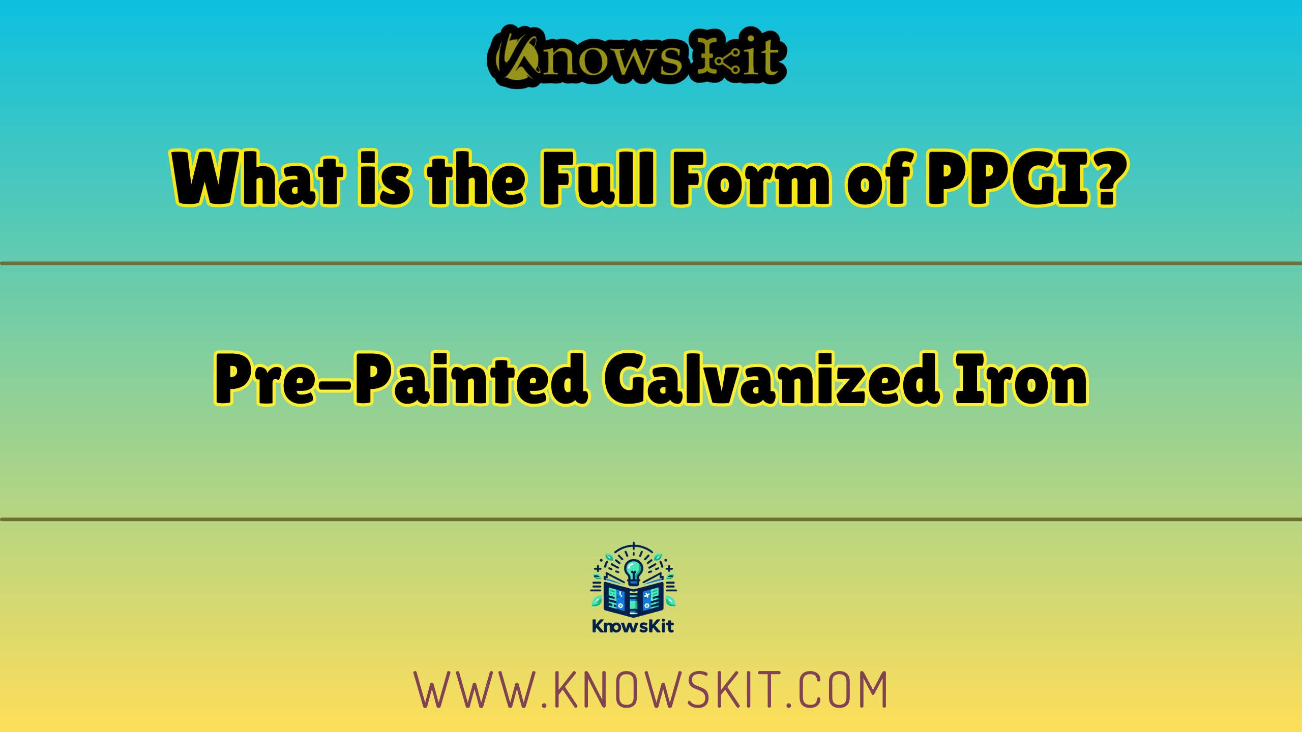 What is the Full Form of PPGI