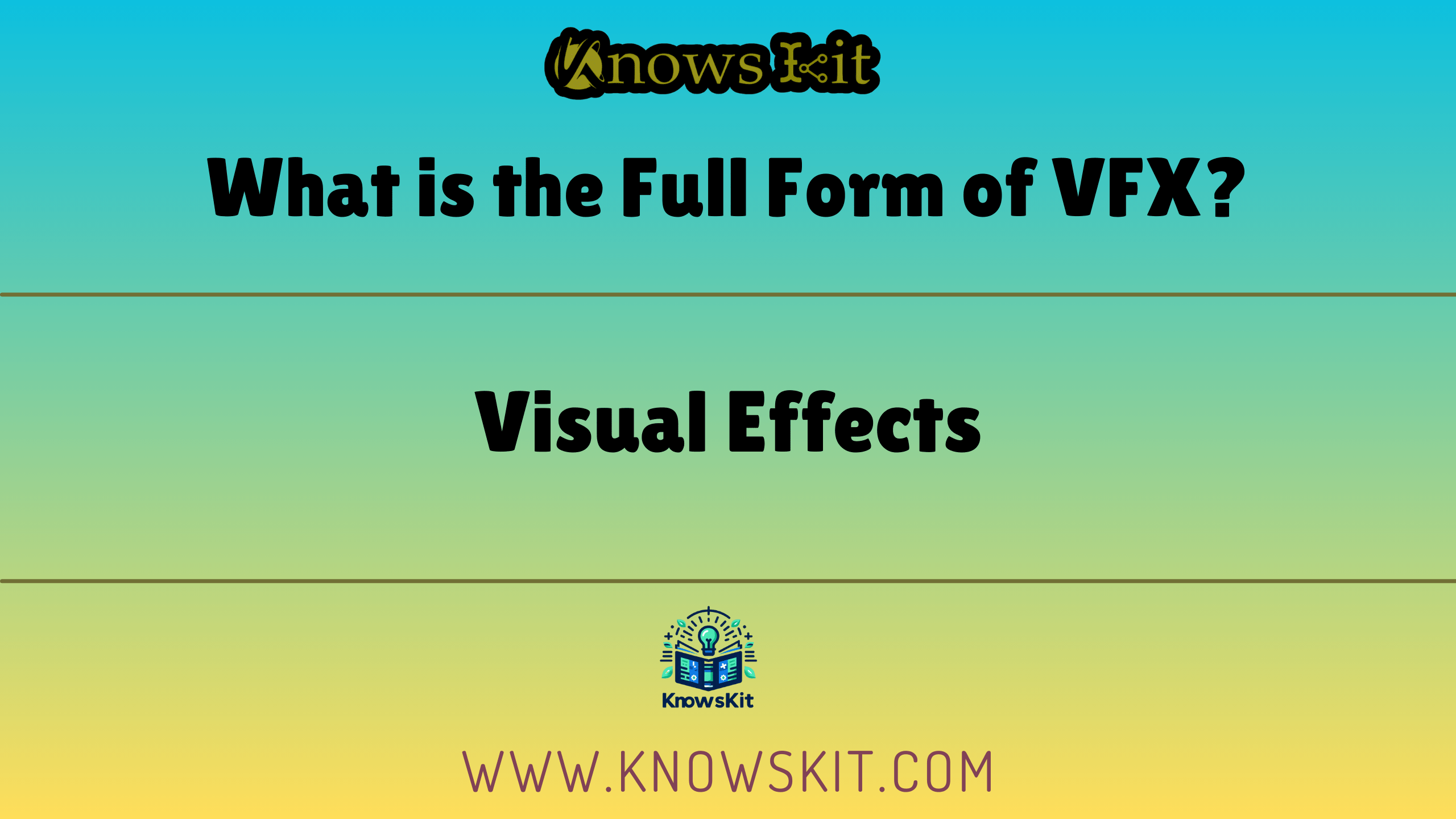Quelle est la forme complète de VFX ?