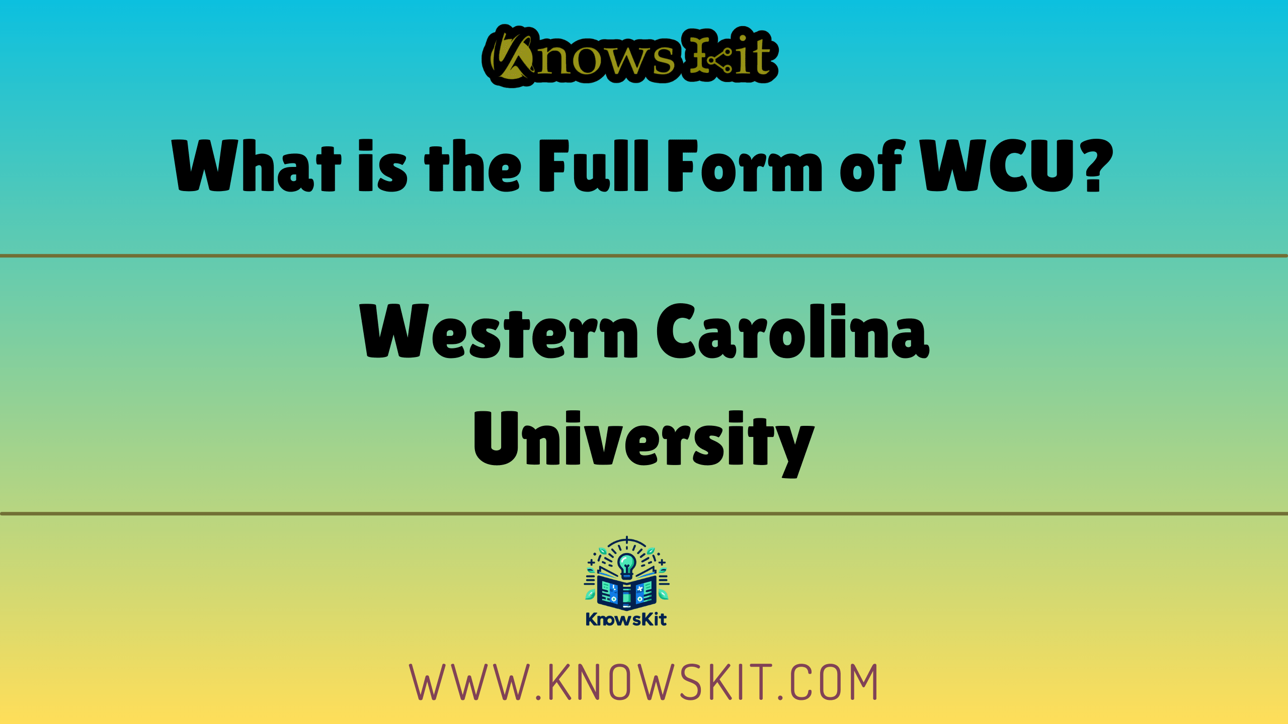 What is the Full Form of WCU