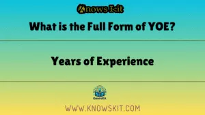 What is the Full Form of YOE