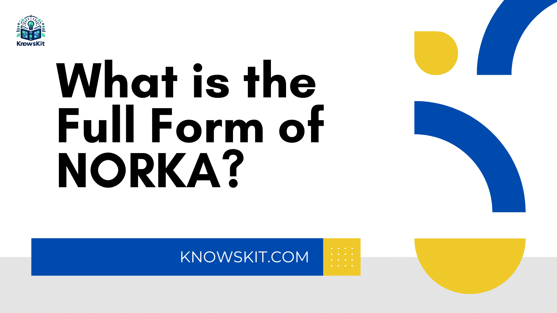 Что такое полная форма NORKA?
