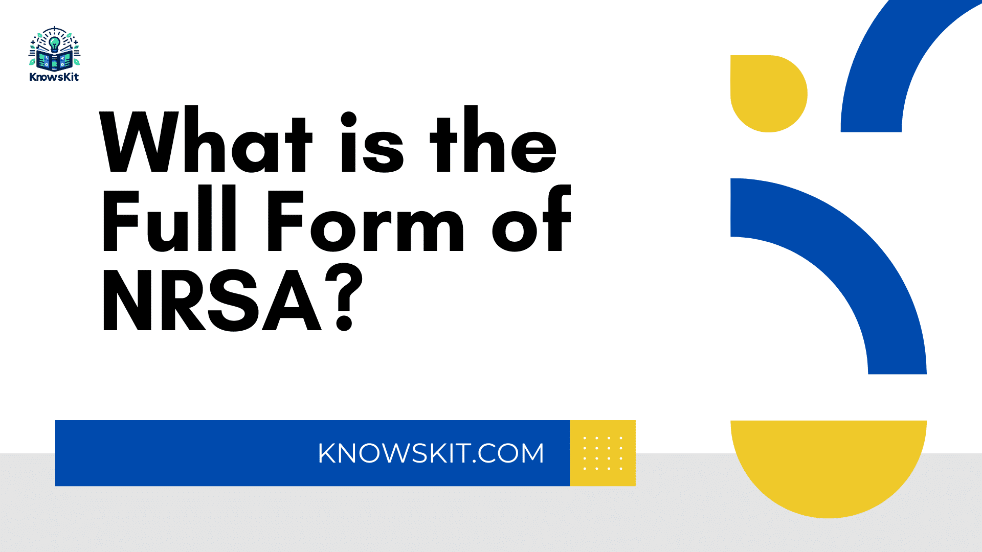 Что такое полная форма NRSA?