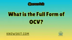 Quelle est la forme complète de la VCO ?