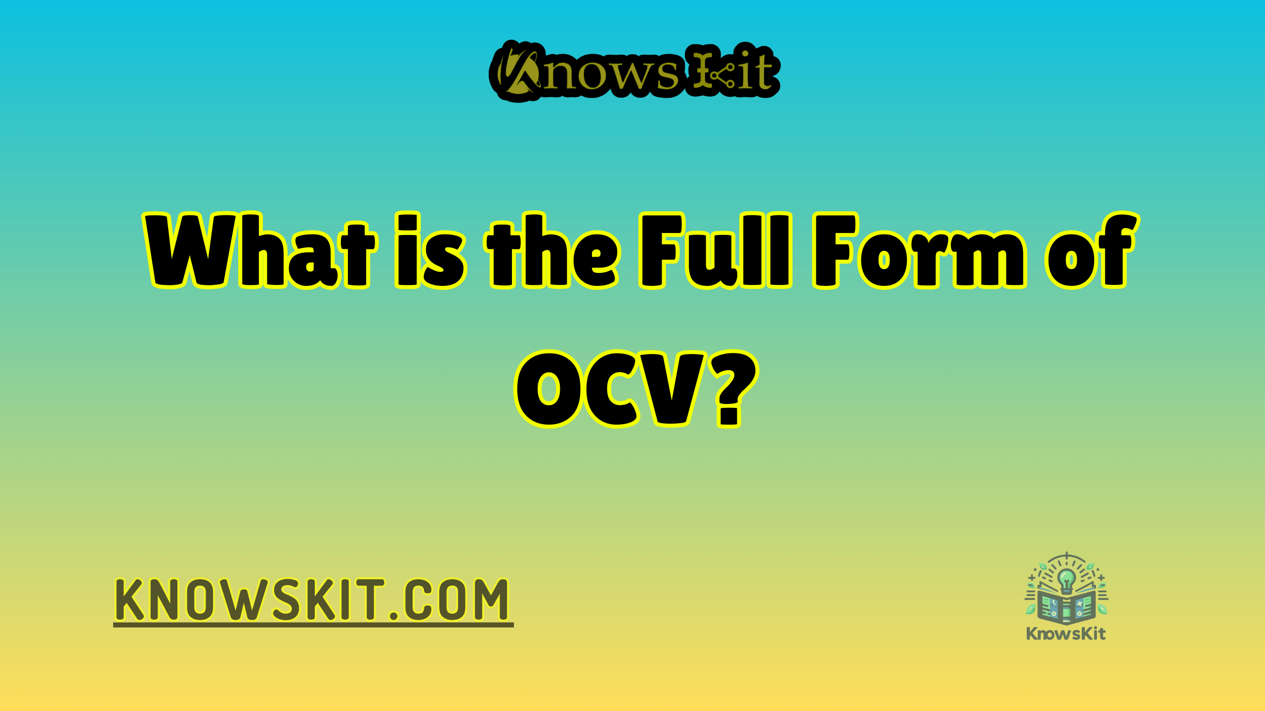 Quelle est la forme complète de la VCO ?