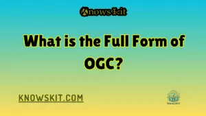Quelle est la forme complète de l'OGC ?