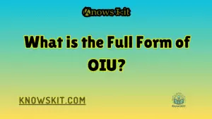 Что такое полная форма OIU?
