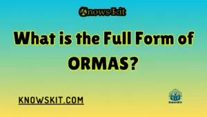 Quelle est la forme complète d'ORMAS ?