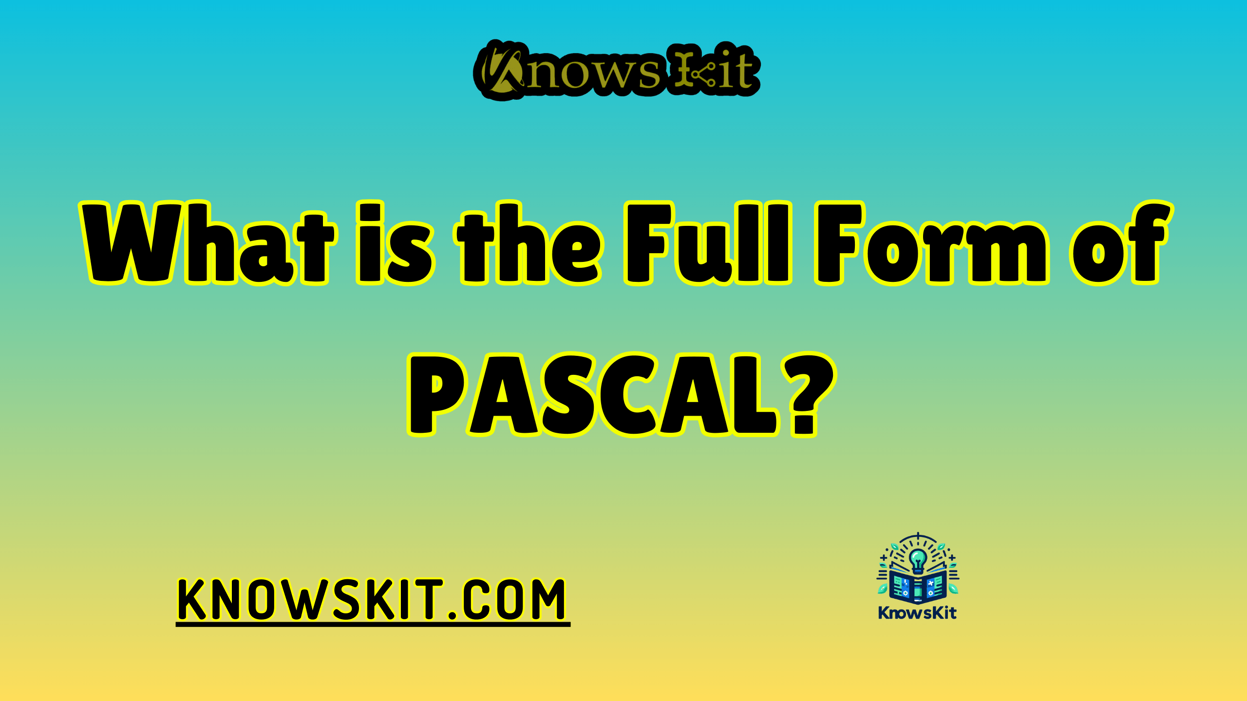 PASCAL 的全称是什么？
