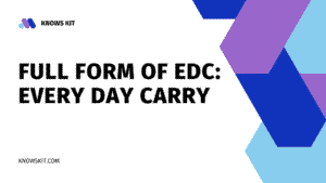 EDC 的完整形式： 日常携带