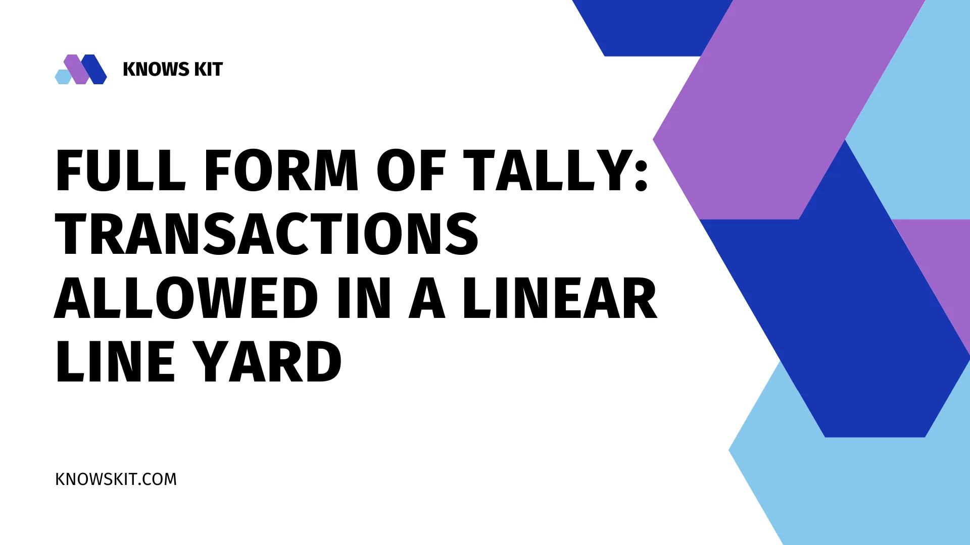 TALLY 的完整形式：直线码允许的交易