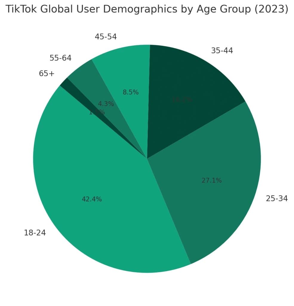 Global TikTok User Demographics by Age Group 