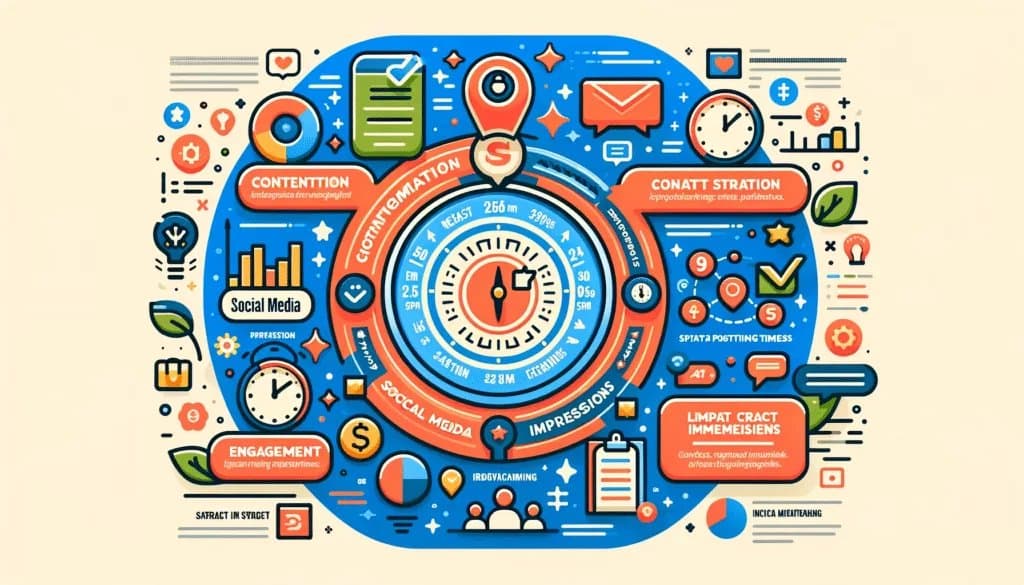Infographie présentant des stratégies pour augmenter les impressions sur les médias sociaux.