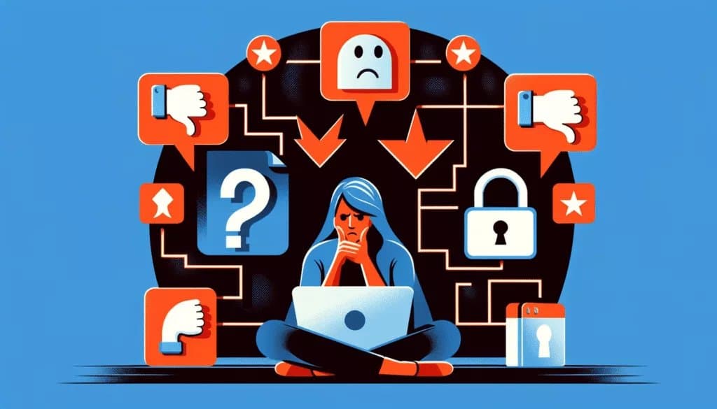 Représentation symbolique des défis posés par les médias sociaux