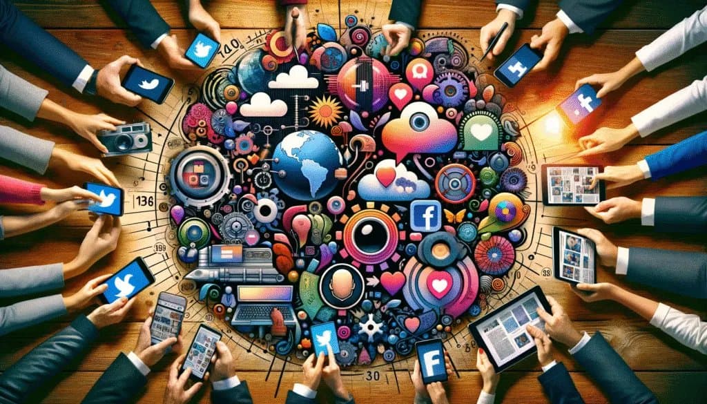 Different social media platforms tailored for various audiences, highlighting platform-specific features.