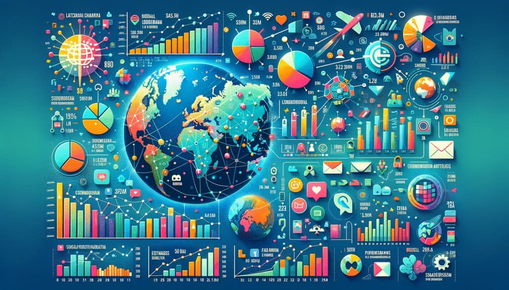 The Revolutionary Future of Social Media: Exploring 2024 and Beyond 5 Infographic of social media usage statistics in 2024, highlighting global user engagement.