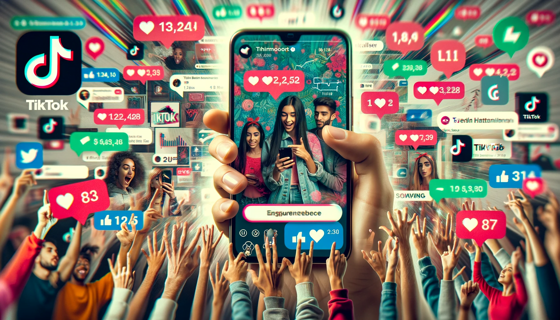 Unlocking the Secrets of the TikTok Algorithm: A Comprehensive Guide to Content Discovery In 2024 1 TikTok Algorithm : TikTok creators engaging with audience, showcasing likes, comments, and shares on TikTok for effective content discovery.