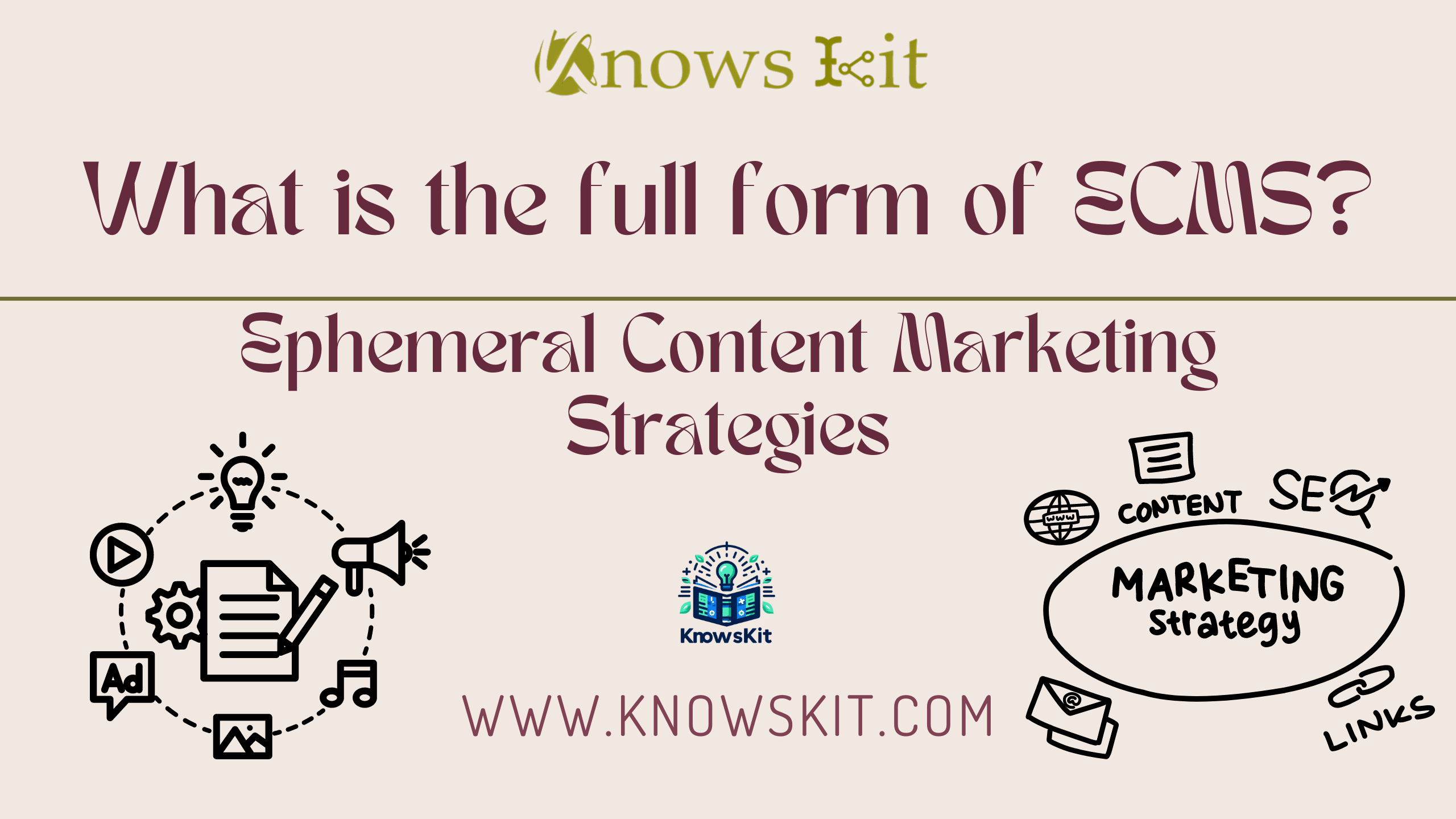 What is the Full Form of ECMS ? 1 ECMS:短暂内容营销策略