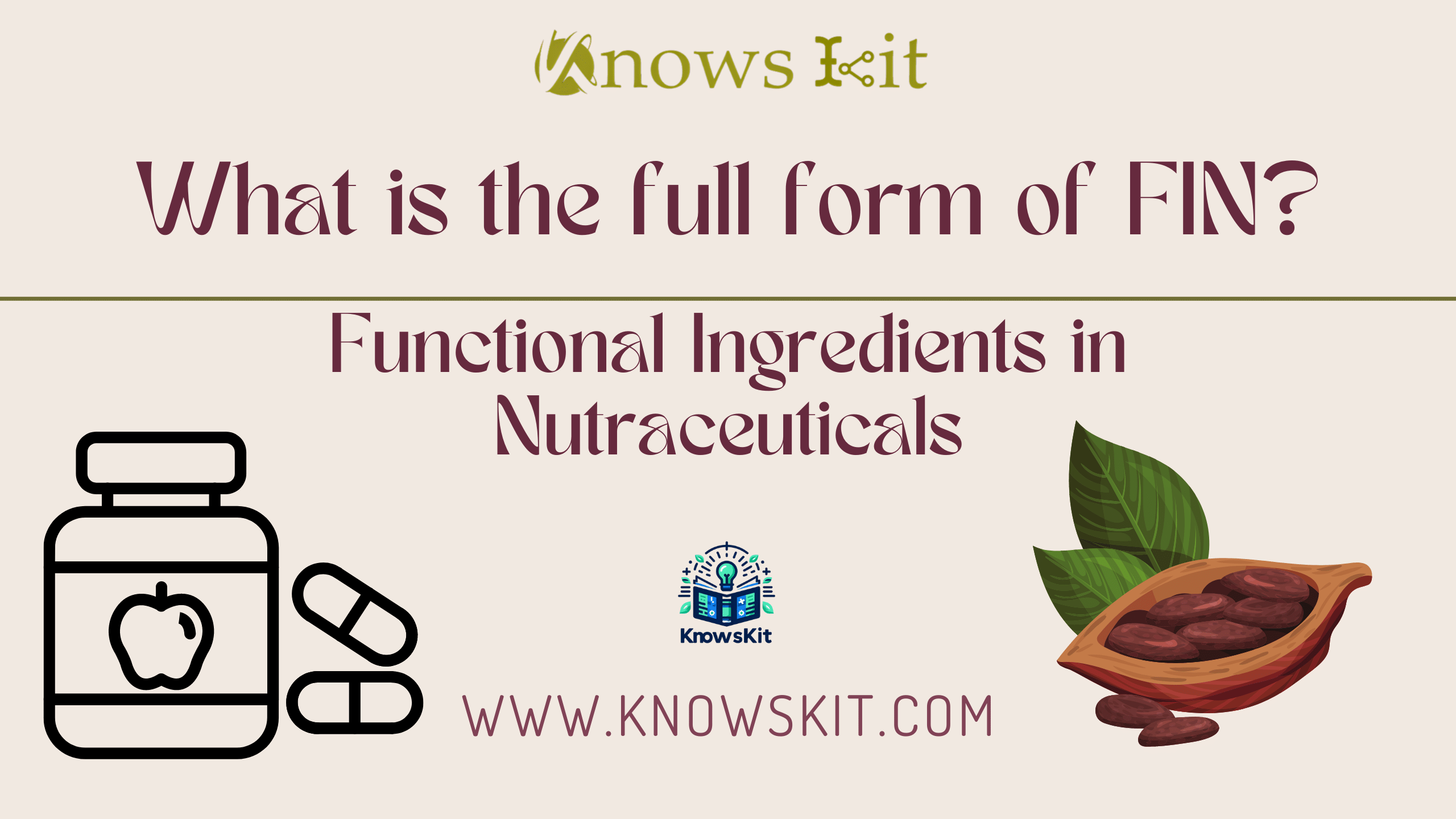 What is the Full Form of FIN ? 1 FIN: Functional Ingredients in Nutraceuticals