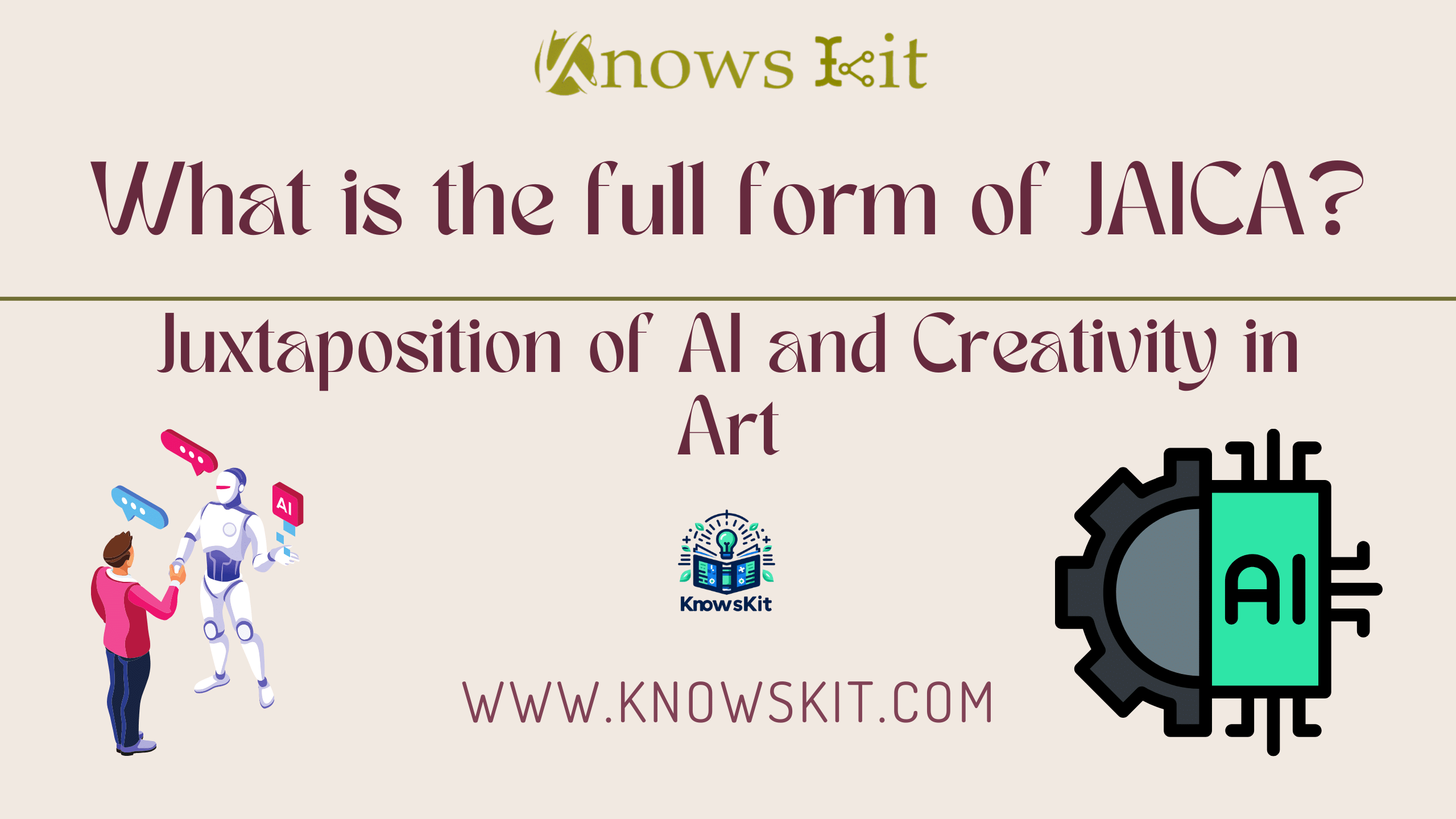 What is the Full Form of JAICA ? 1 JAICA: Juxtaposition of AI and Creativity in Art
