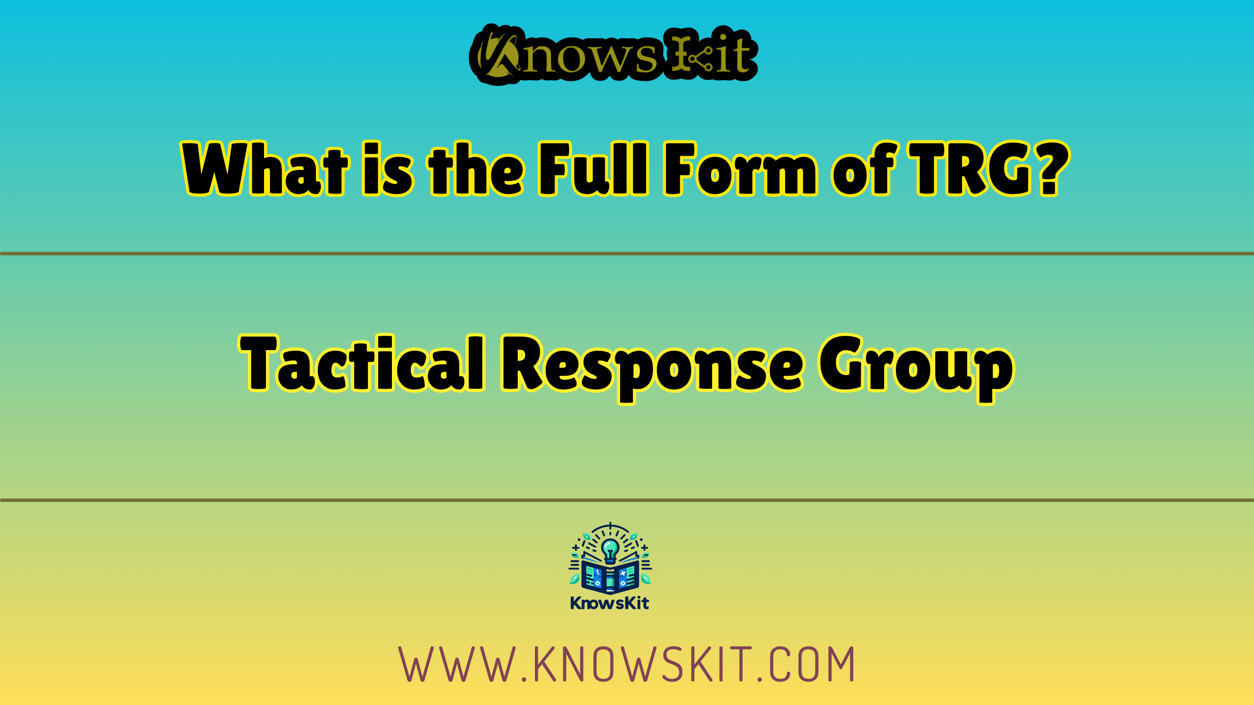 What is the Full Form of TRG ? 1 Quelle est la forme complète de TRG ?