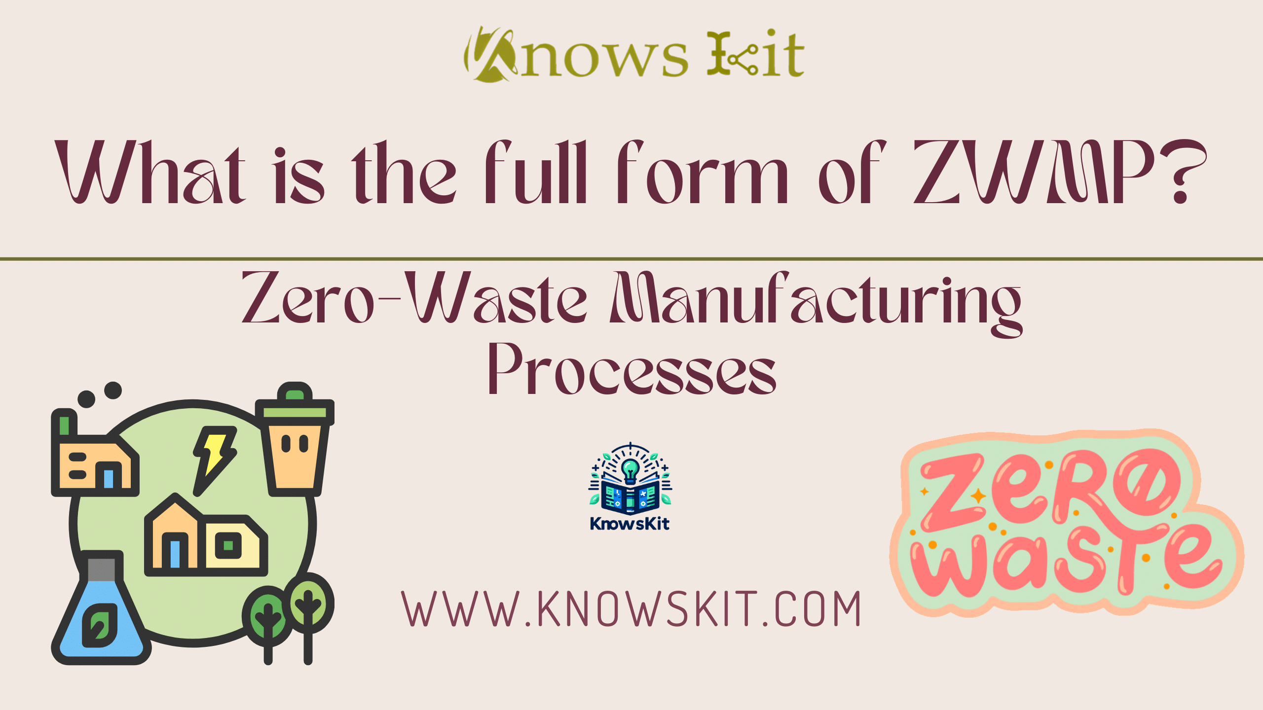 What is the Full Form of ZWMP ? 1 ZWMP: Zero-Waste Manufacturing Processes