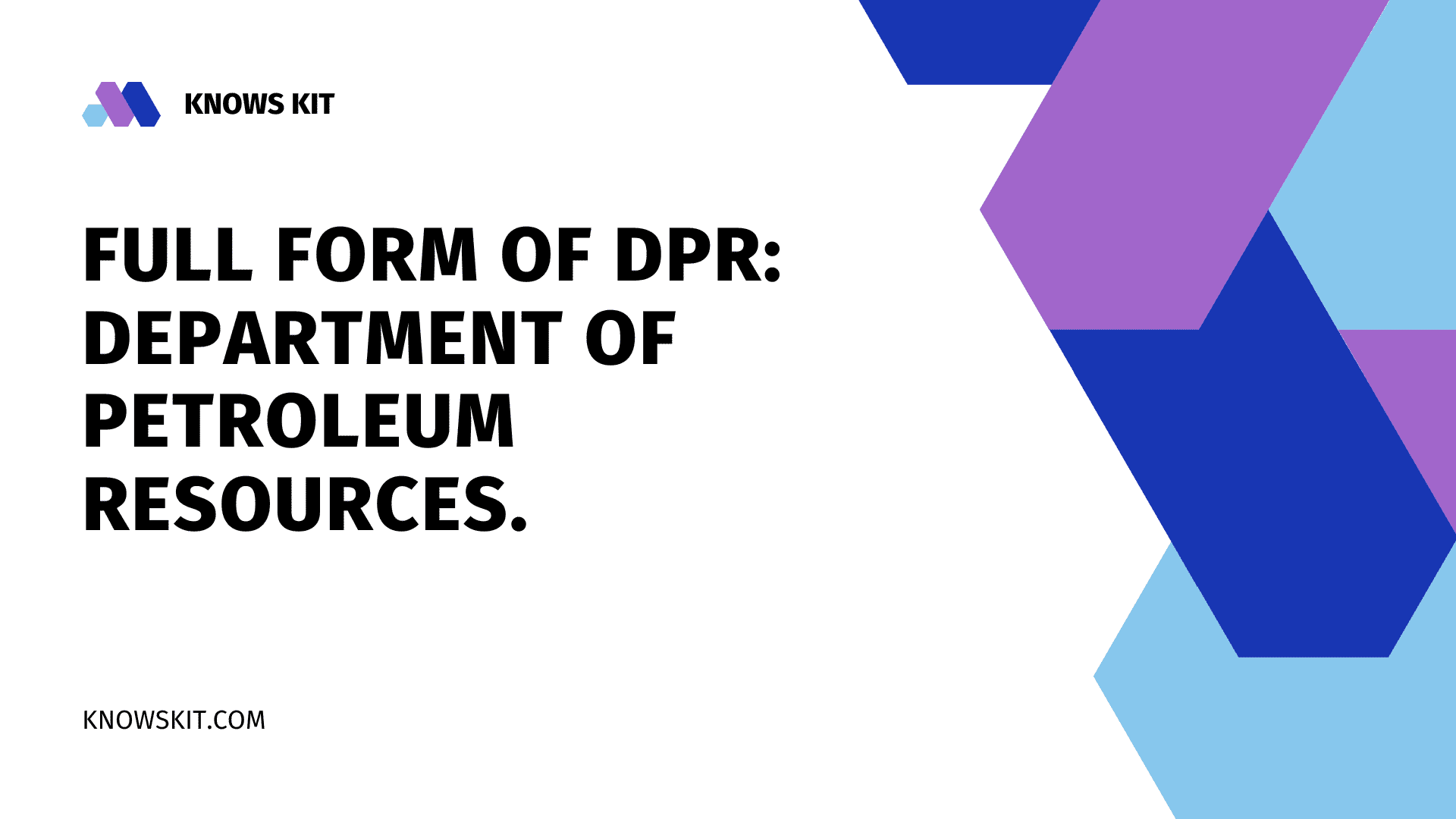 DPR 的全称：石油资源部。.